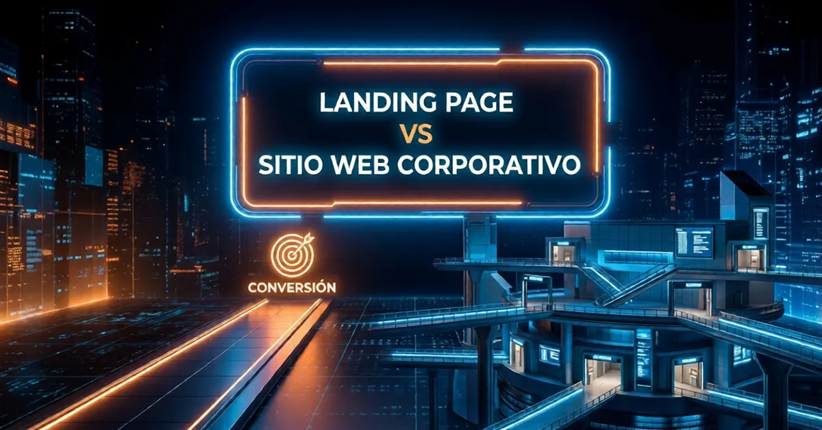 landing vs sitio web corporativo